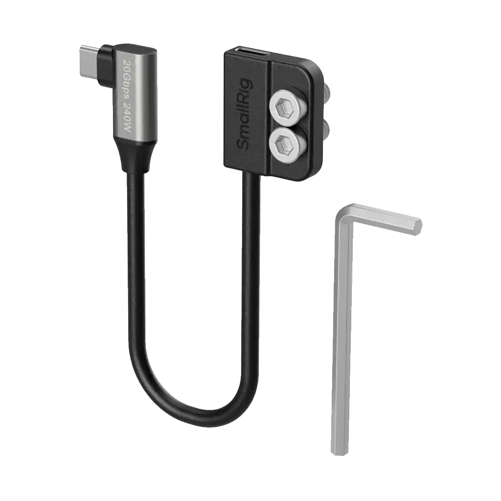 SmallRig USB-C Data Cable Male Right Angle to Female - Image 2