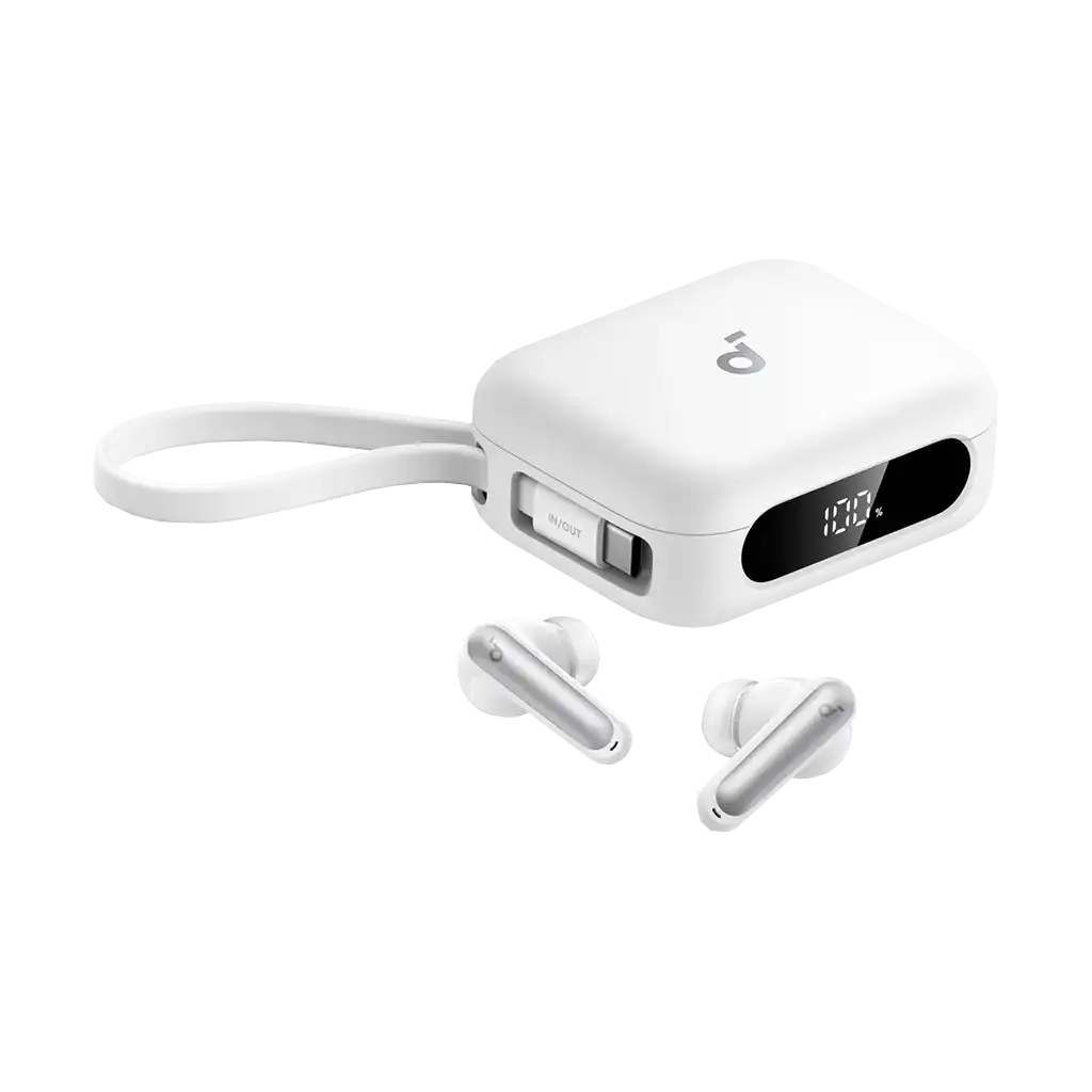 Soundcore P41i True Wireless Noise-Canceling Earbuds with Built-In Power Bank (White) - Image 3