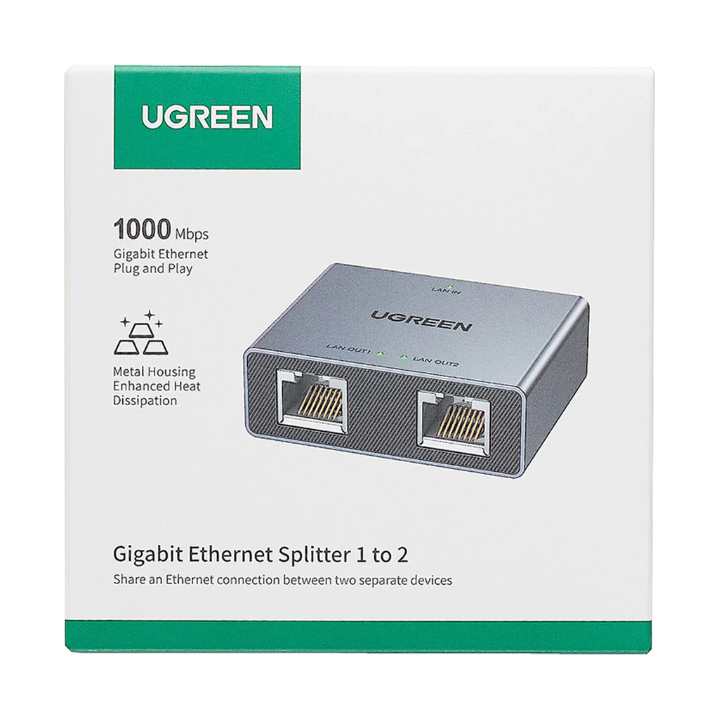 UGREEN 1-to-2 Gigabit Ethernet Splitter, 1000Mbps LAN Network Adapter - Image 3