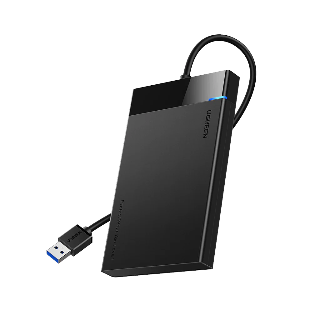 UGREEN USB 3.0 to 2.5” SATA Hard Drive Enclosure (Non-Detachable Cable)